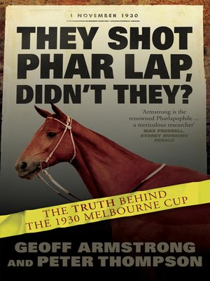 cover image of They Shot Phar Lap, Didn't They?